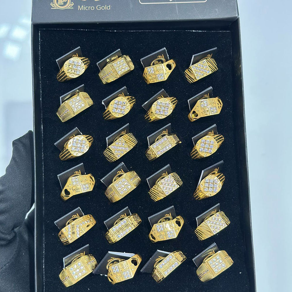 Pooja Sales Rajkot Classic Austrian Stone Ring (Assorted Design)