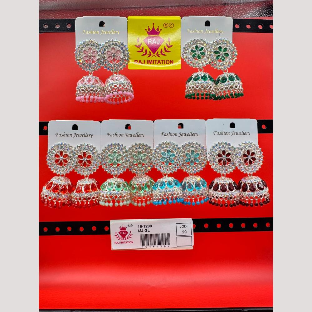 Raj Imitation Austrian And Beads Jhumki Earrings