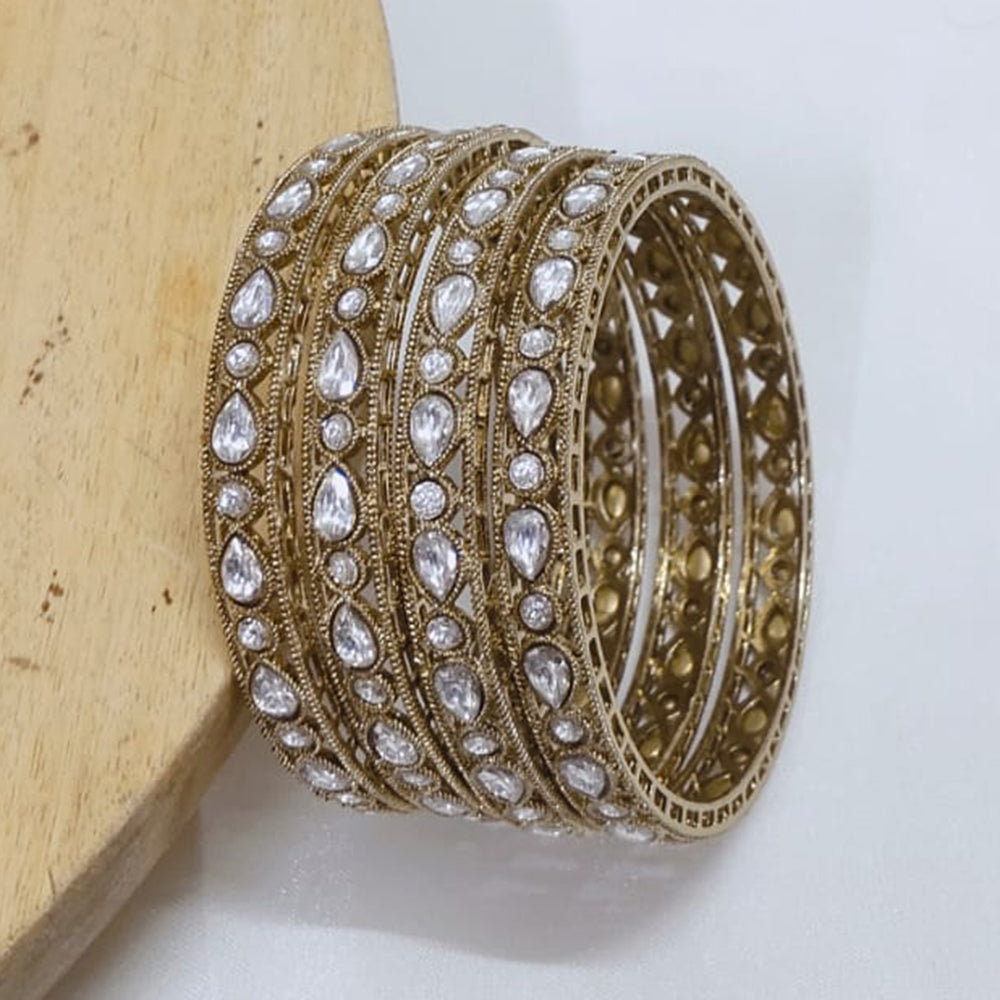 Tanish Art Elegant Kundan Bangles Set for Women