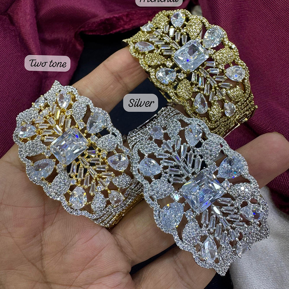 Tanish Art Jewellery Queen Band American Daimonds Statement LooksOpenable Bracelet