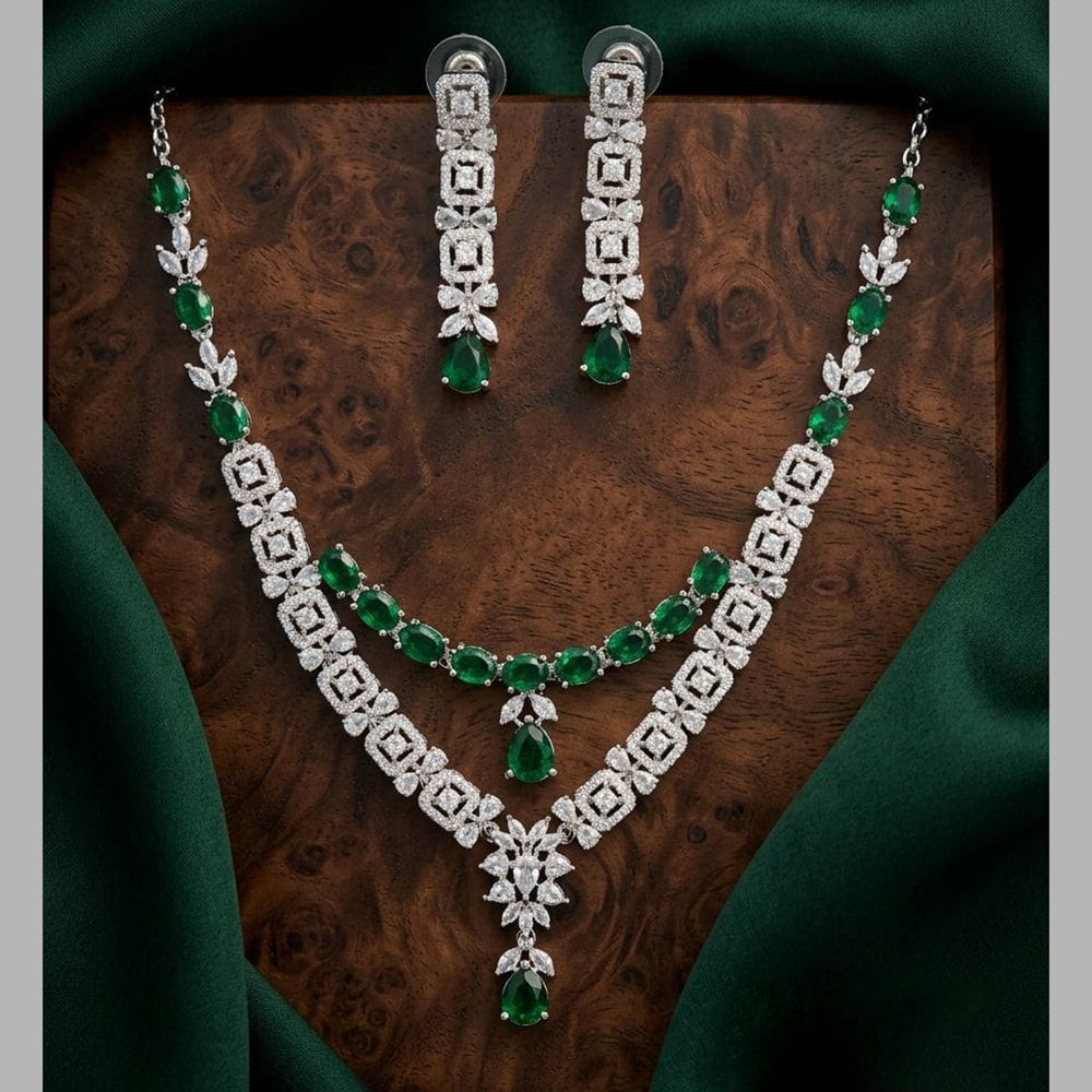 Tanish Art Jewellery Royal American Daimond Stone Necklace Set