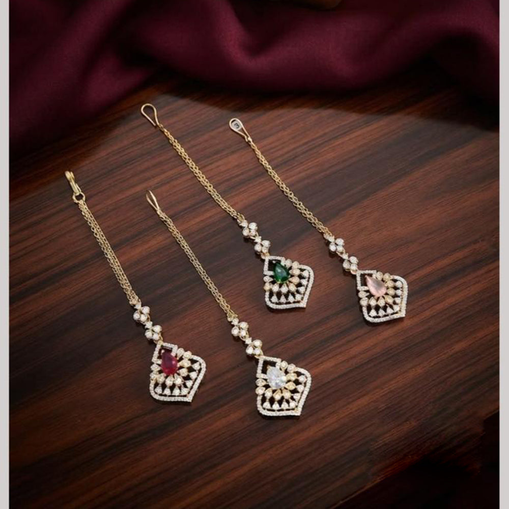 Tanish Art Jewellery Luxury American Diamond Ethnic Maangtikka