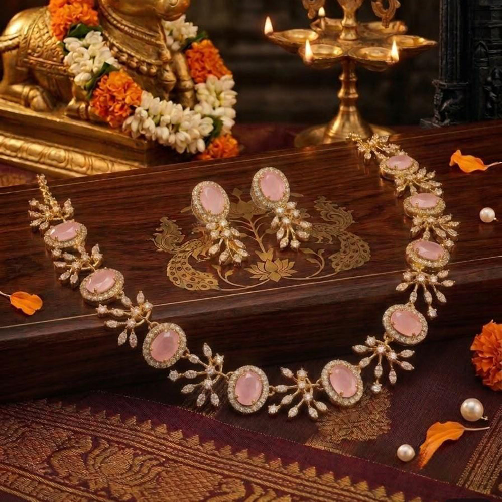 Tanish Art Jewellery Designer American Daimond Necklace Set