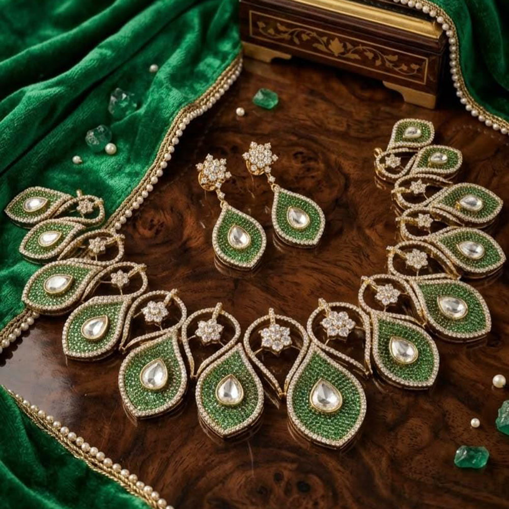 Tanish Art Jewellery Designer American Daimond Necklace Set