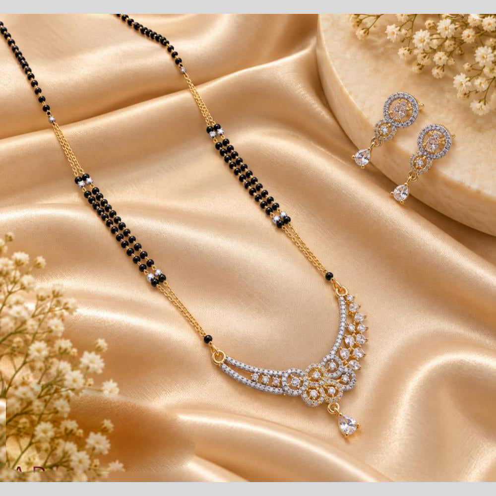 Tanish Art Jewellery Elegant Austrian Stone And Beads Mangalsutra Set