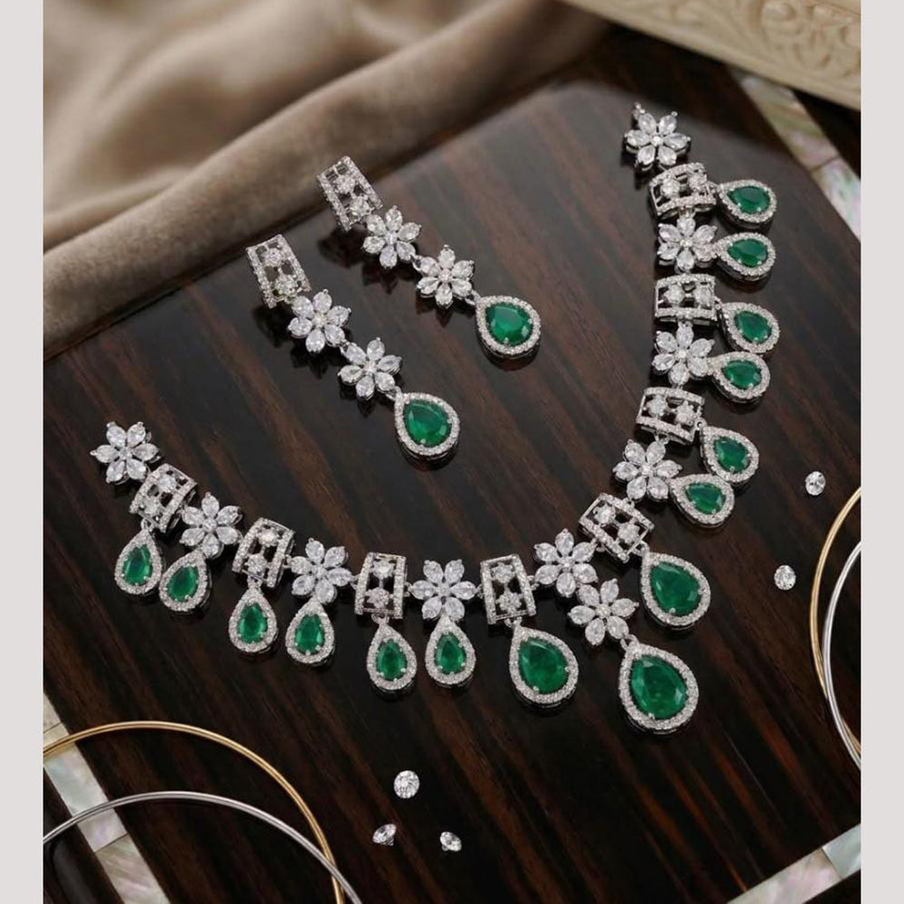 Tanish Art Jewellery Graceful American Diamond Necklace Choker Set