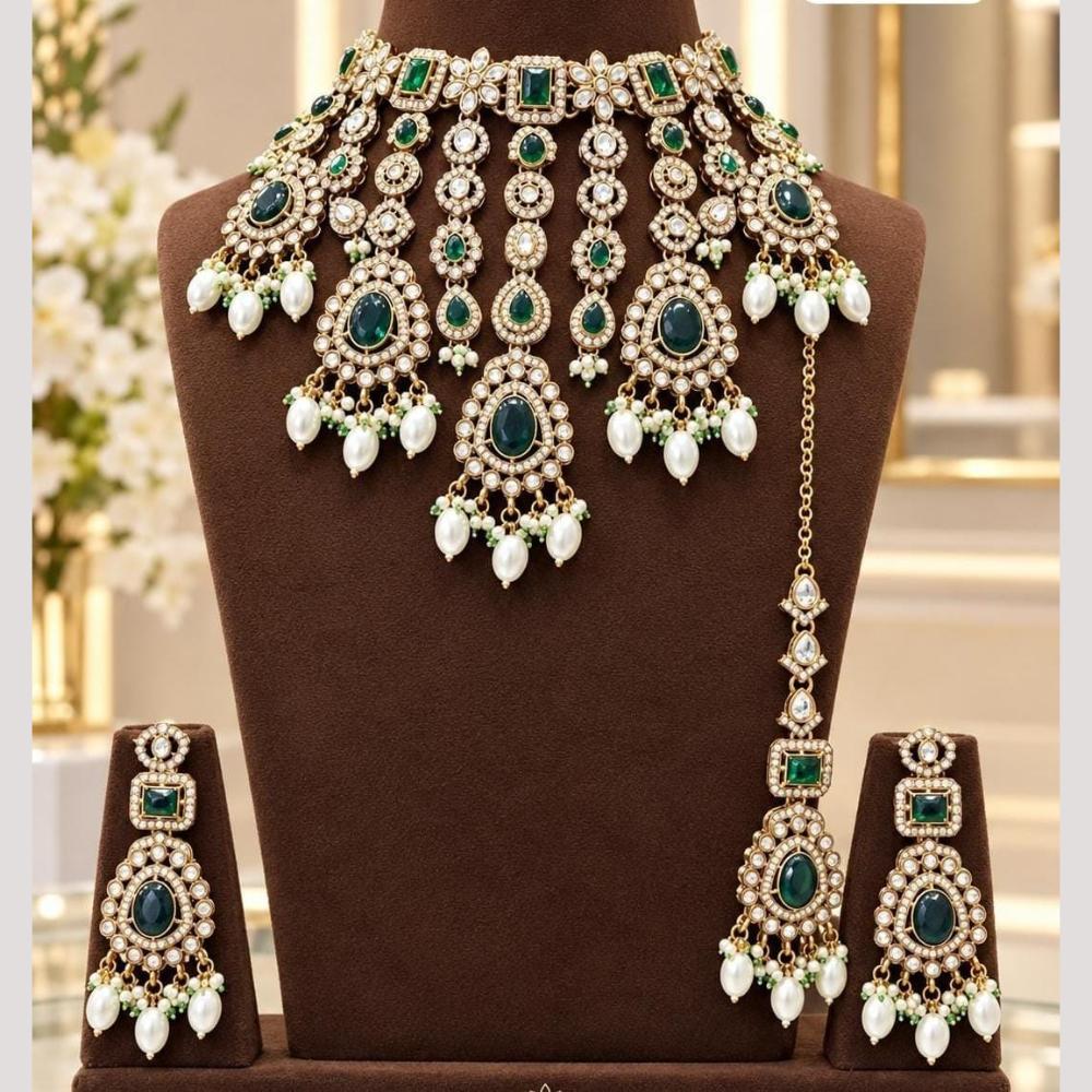Tanish Art Jewellery Graceful Polki Kundan Necklace Choker Set