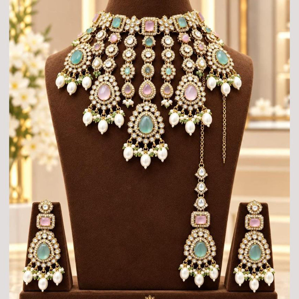 Tanish Art Jewellery Graceful Polki Kundan Necklace Choker Set