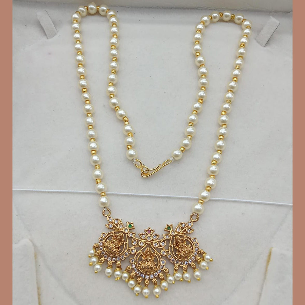 ZF Collection Royal Austrian Stone And Pearl Temple Necklace
