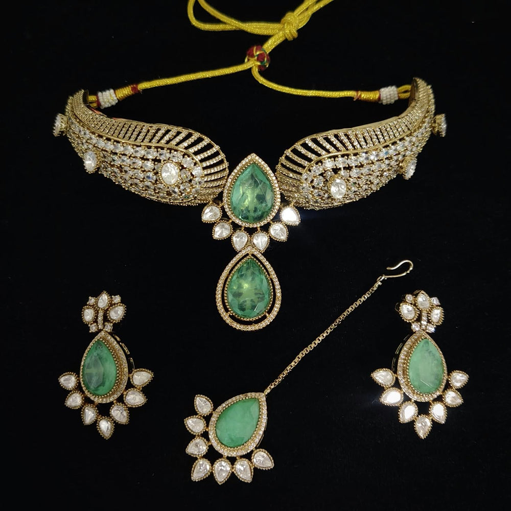 ZF Collection Royal Look Polki Kundan Choker Necklace Set