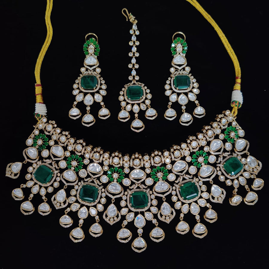 ZF Collection Royal Look Polki Kundan Necklace Set
