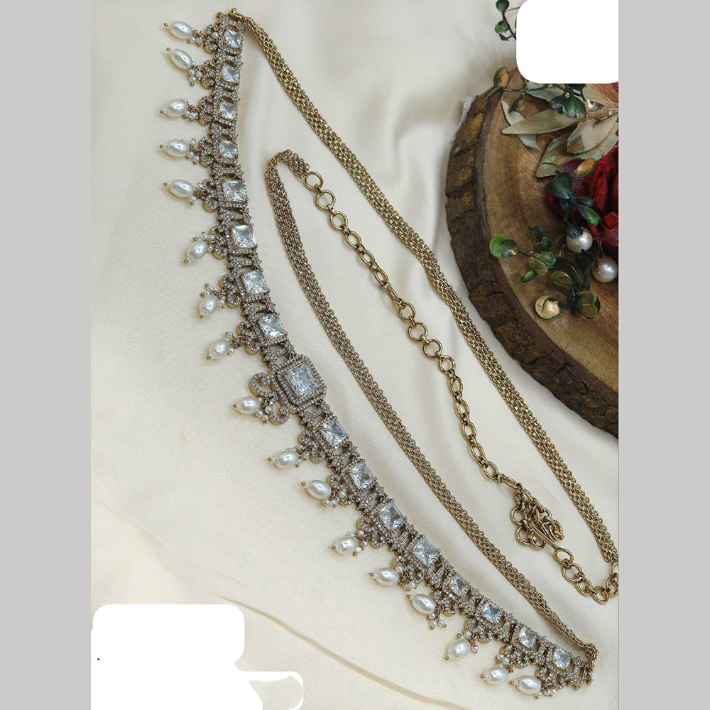 Ridhi Art Jewellery American Daimond And Beads Designer Kamarband for Women