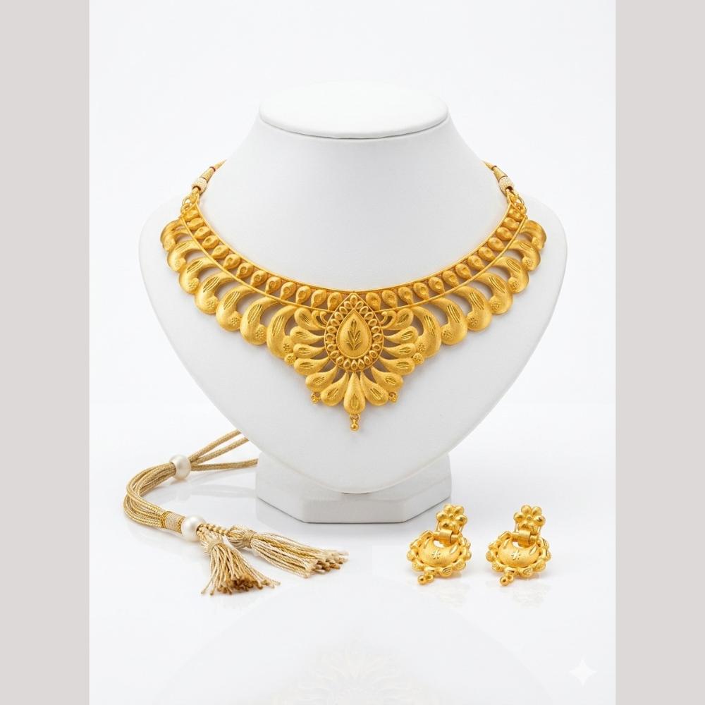 Kishi Jewels Traditional Gold Plated Choker Necklace Set (Pack of 6)