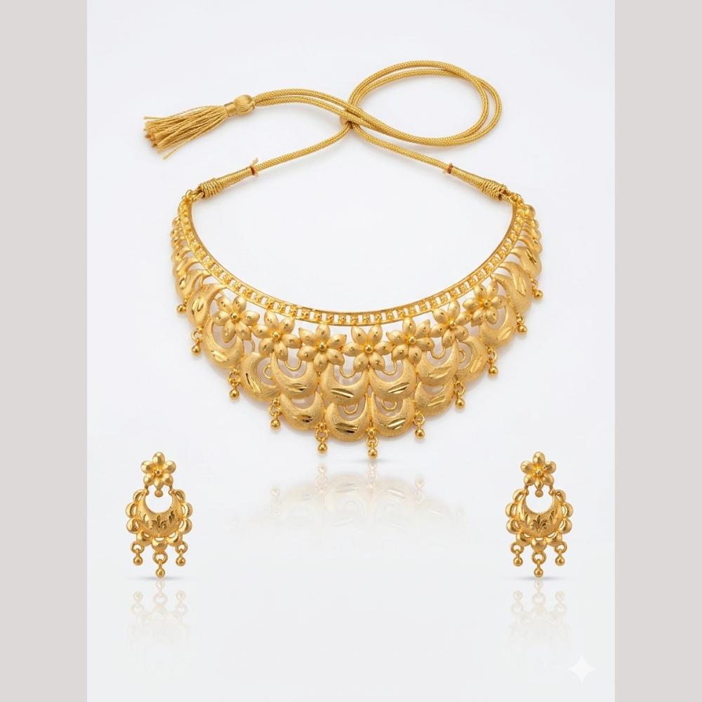 Kishi Jewels Traditional Gold Plated Choker Necklace Set (Pack of 6)