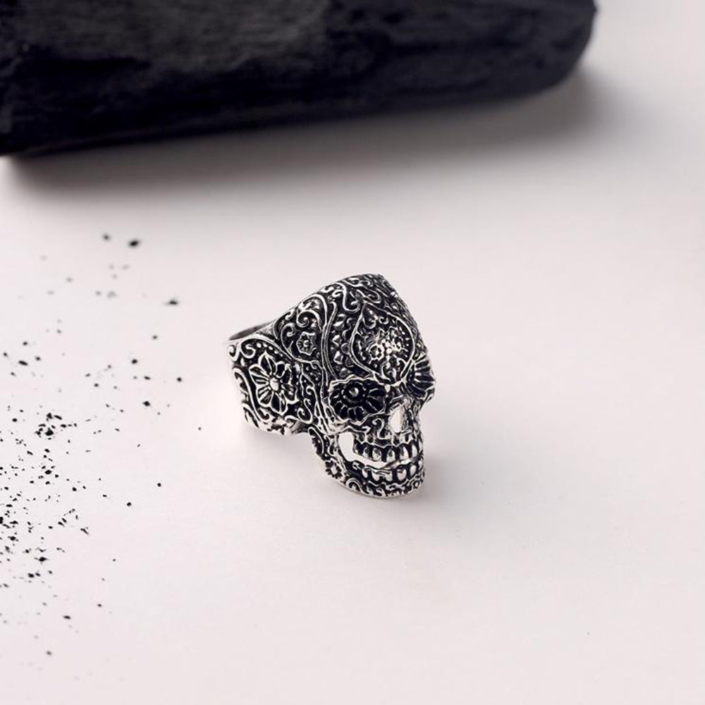 Viraasi Oxidised Plated Men's Statement Ring