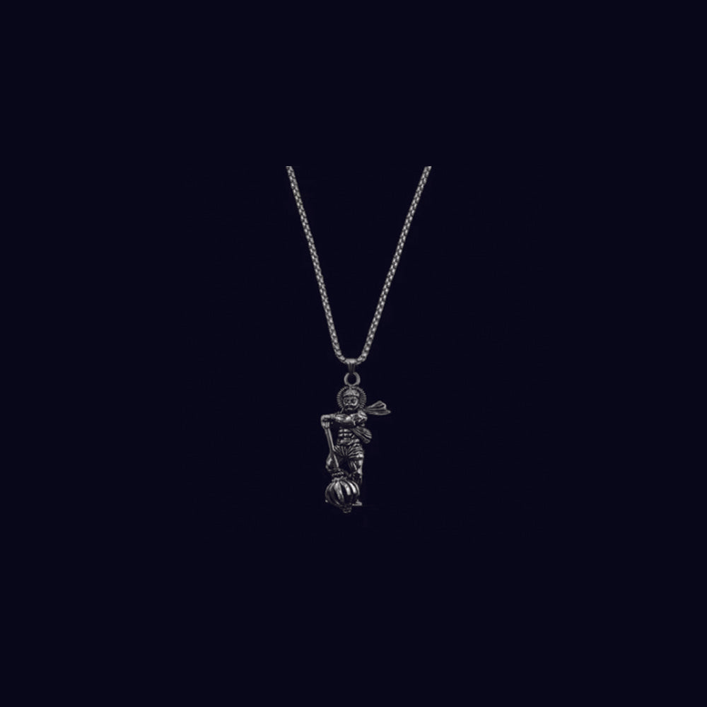Urthn Silver Chain Hanuman Pendant for Men (Pack Of 6)