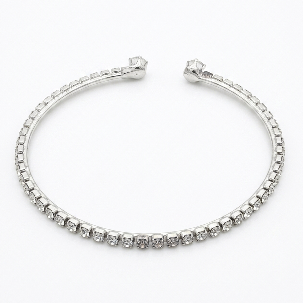 Urthn Rose Gold Plated Sparkling Austrian Stone Bracelet For Women (Set of 6)