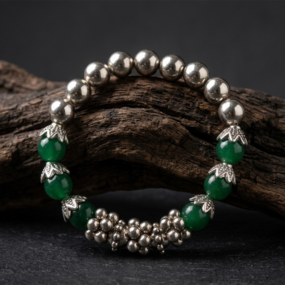 Urthn Green Beads Stylish Bracelets for Women