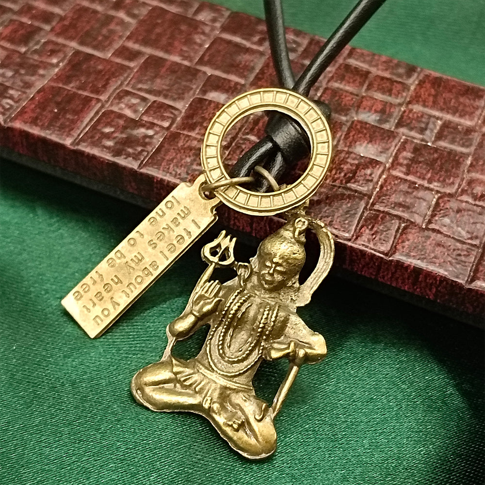 Urthn Shiva Mahadev Thread Pendent For Men (Pack Of 6)