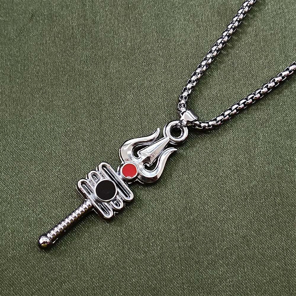 Urthn Shiva Trishul Chain Pendant Pendant