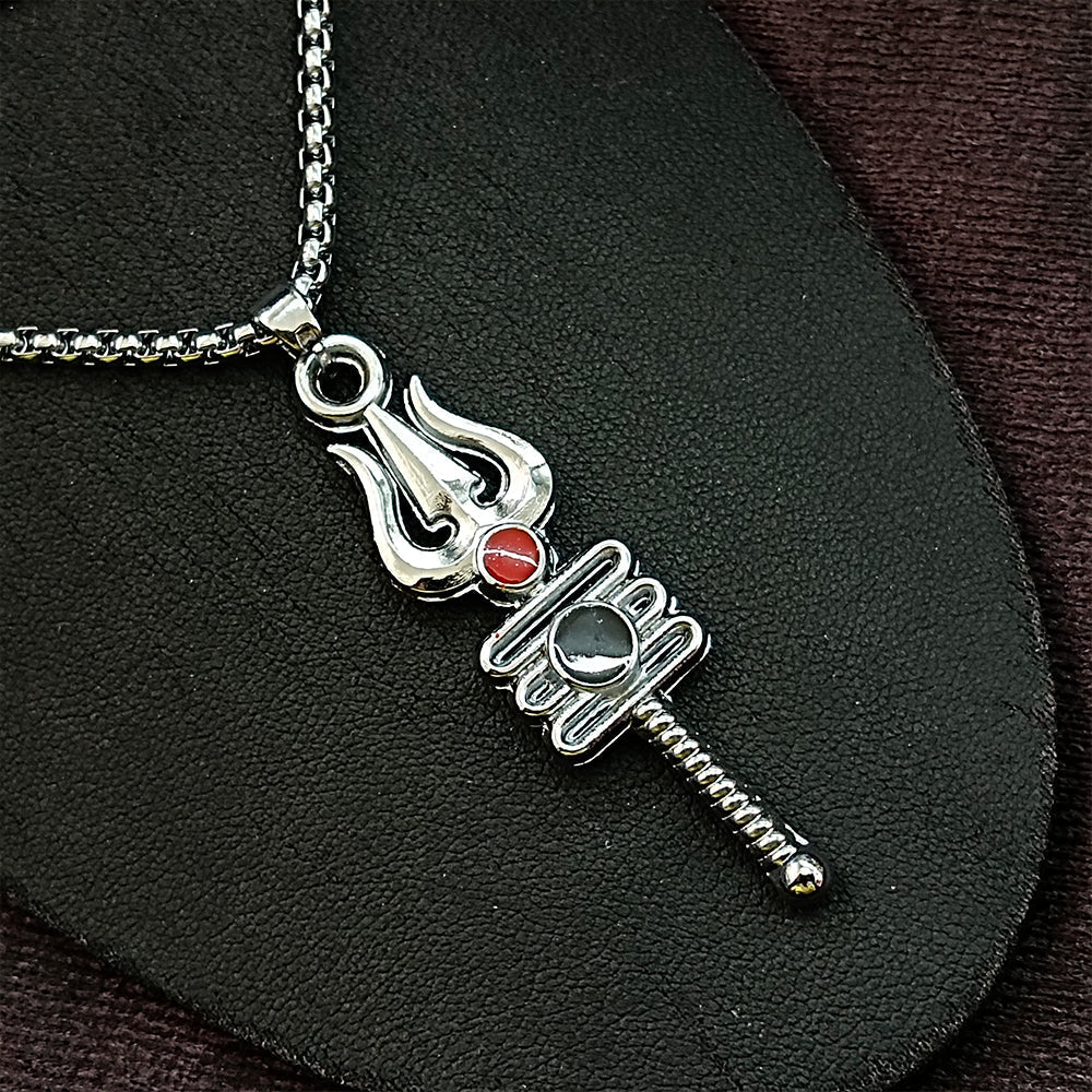 Urthn Shiva Trishul Chain Pendant Pendant