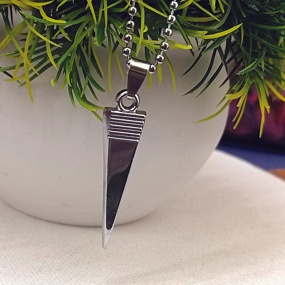 Urthn Stainless Steel Look Pointed Spike Pendant Chain (Pack Of 6)