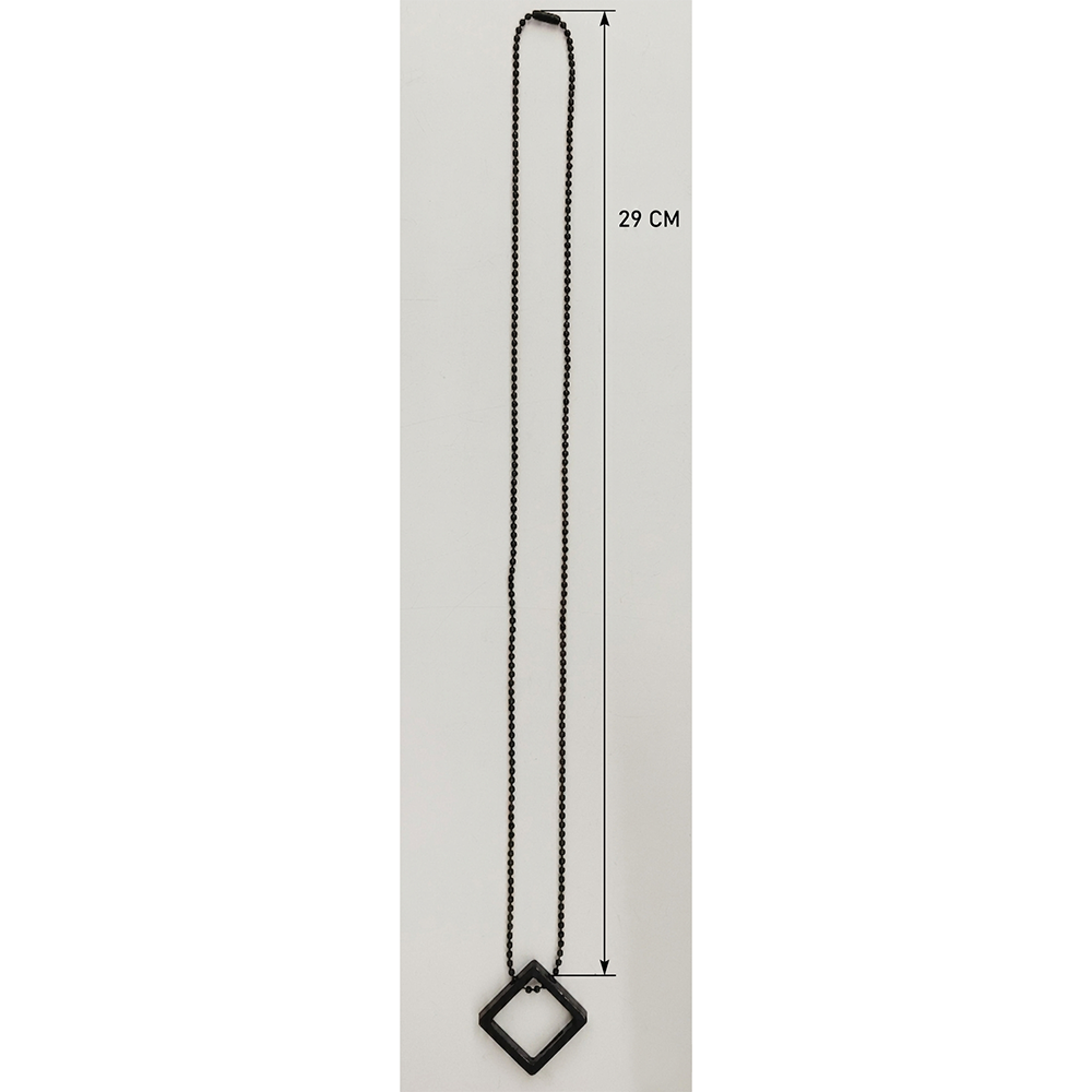 Urthn Stylish Square Steel Chain Pendant for Men (Pack of 6)