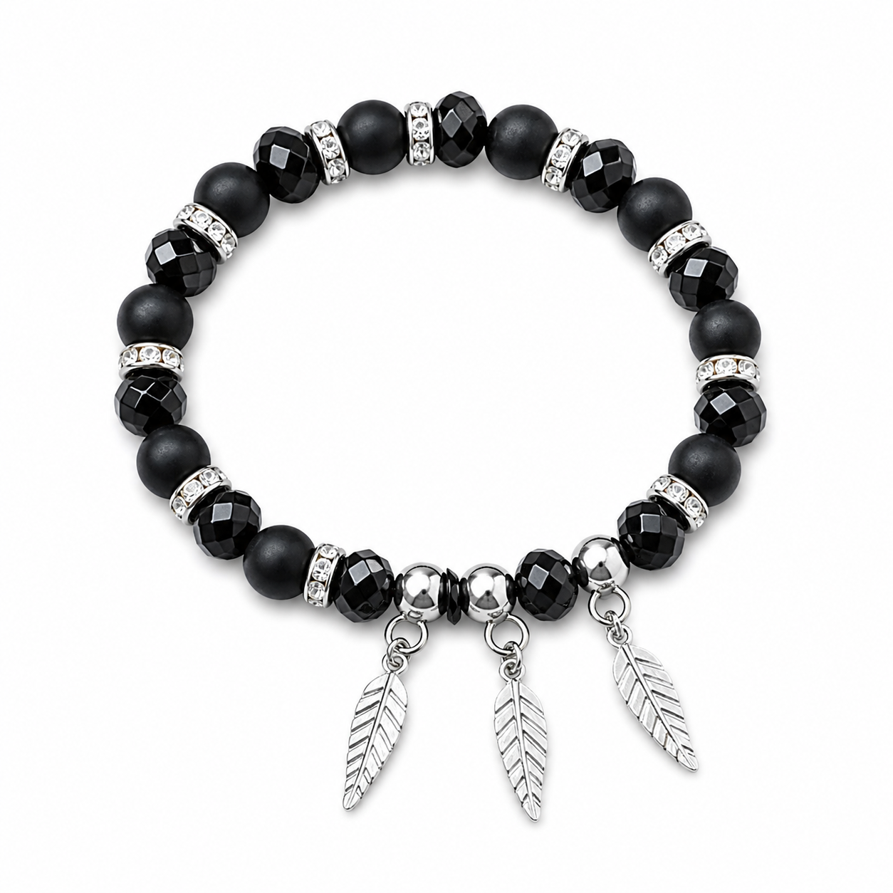 Urthn Nature Inspired Leaf Charm Beads Bracelet (Pack of 6)