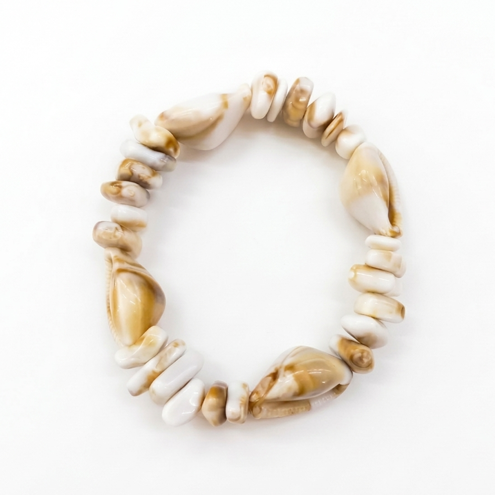 Urthn Minimalist Shell Stretch Bracelet for Women(Pack of 6)