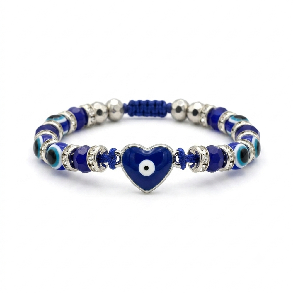 Urthn Protective Charm Evil Eye Beads Bracelet For Men (Set of 6)