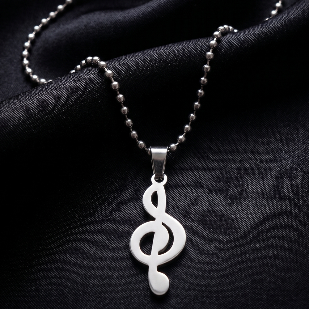 Urthn Treble Clef Chain Pendant for Men