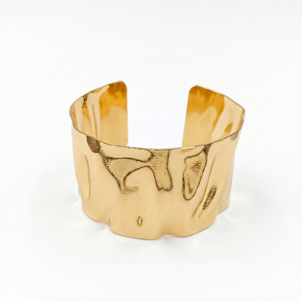 Urthn Gold Plated Designer Statement Cuff Kada(Pack of 3)