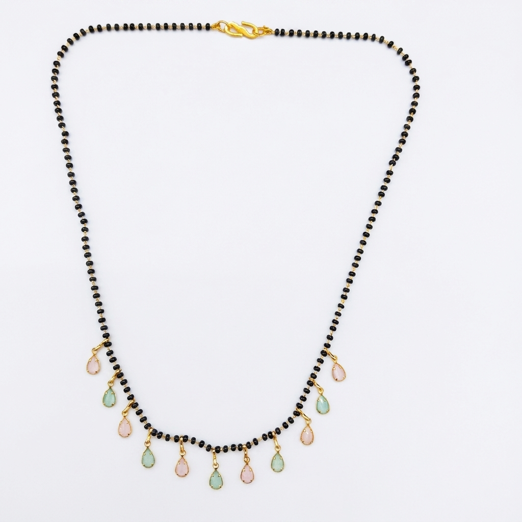 Urthn Teardrop Charms Trendy Mangalsutra For Women (Pack of 3)