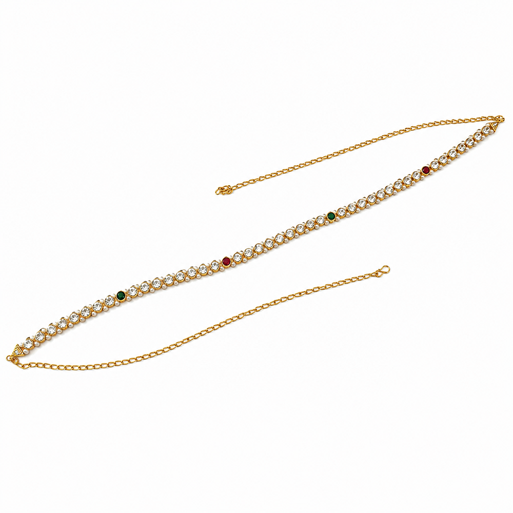 Urthn Elegant Austrian Stone Kamarbandh / Waist Chain for Women And Girls