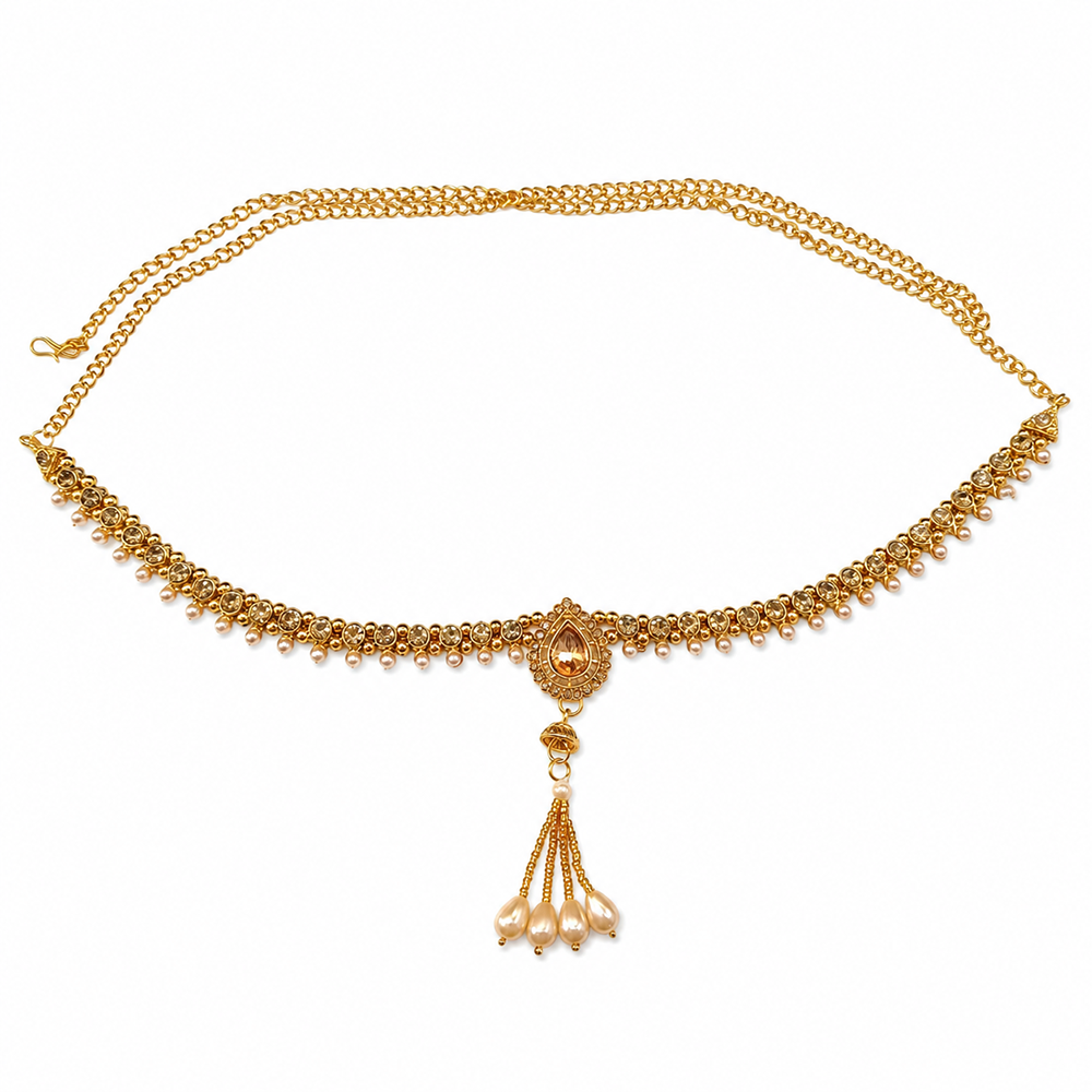 Urthn Elegant Austrian Stone Kamarbandh / Waist Chain for Women And Girls