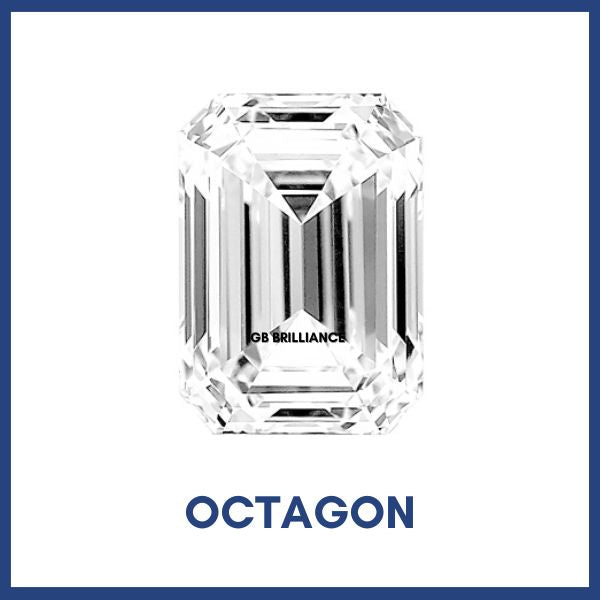 Golay Buchel Octagon Step Cut Shape Cubic Zirconia Stone(4x3mm to 10x8mm)