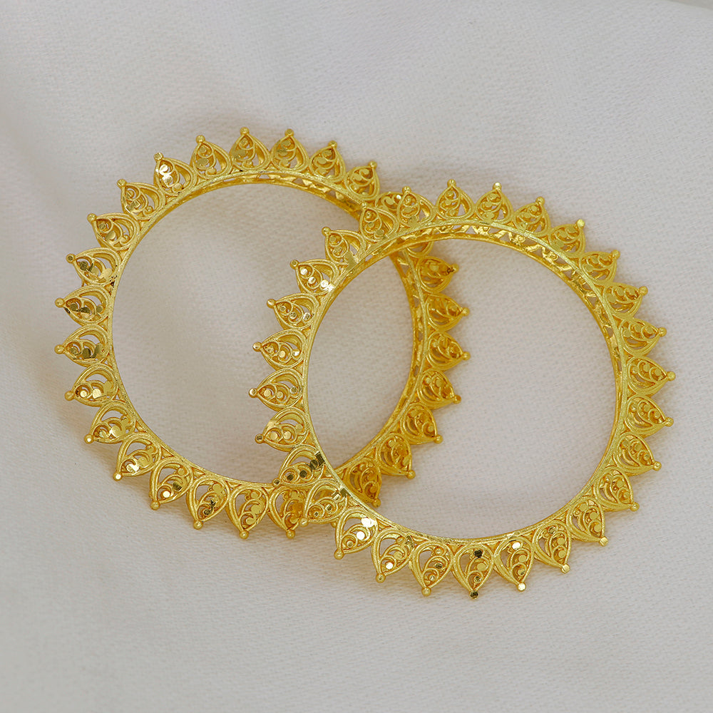 Mahavir Dye Gold Plated Designer Bangles Set