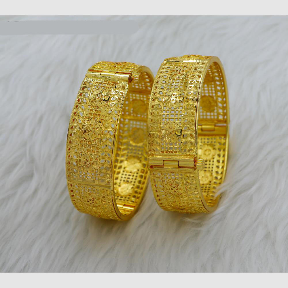 Mahavir Dye Gold Plated Designer Openable Bangles Set (Pack of 6)