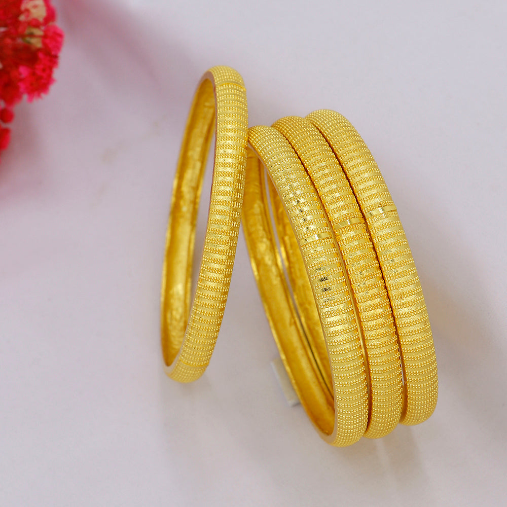 Mahavir Dye Gold Plated Designer Bangles Set