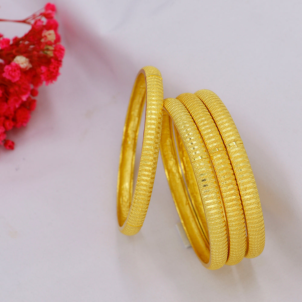 Mahavir Dye Gold Plated Designer Bangles Set