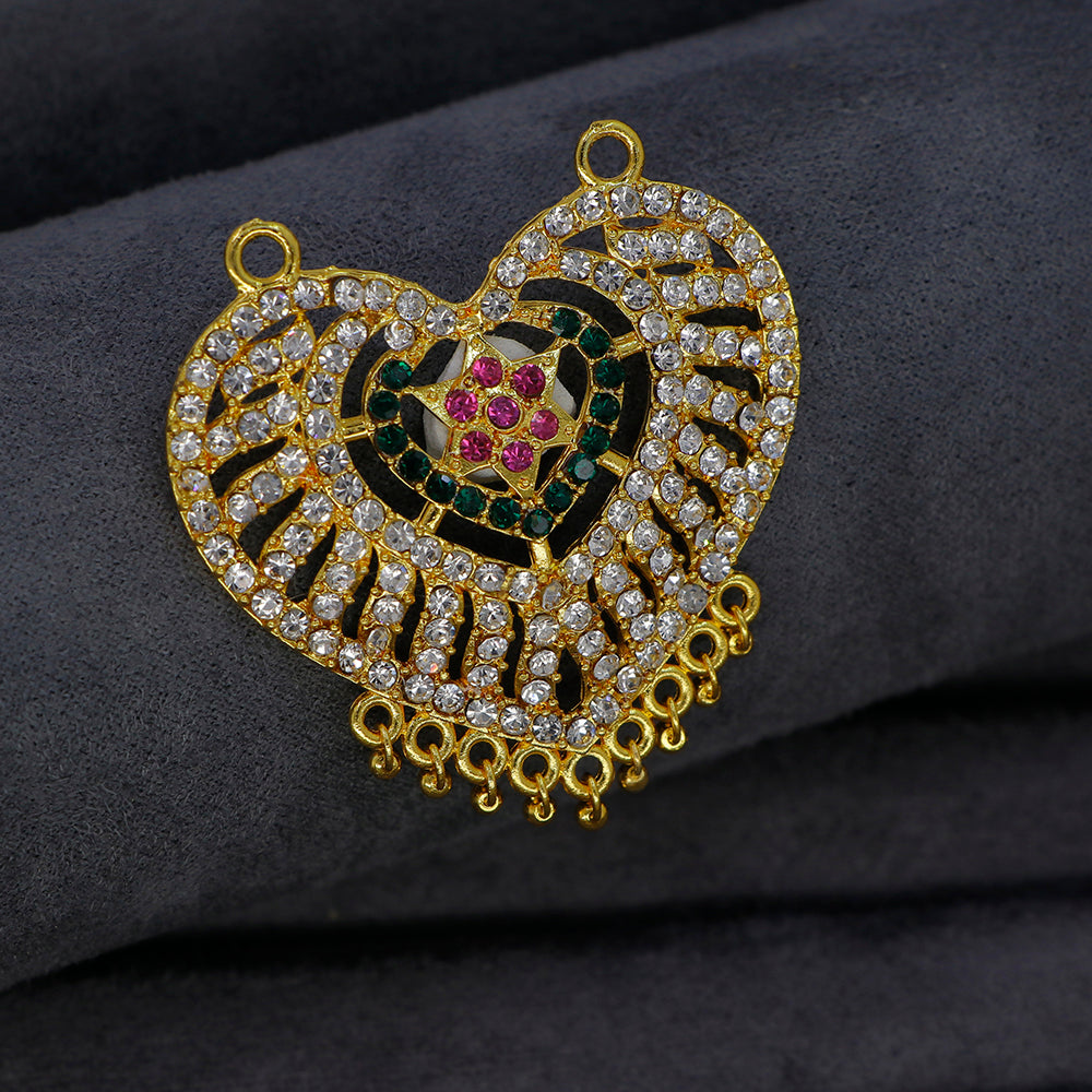 Mahavir Stylish DYE Gold Plated Austrian Stone Pendant for Women