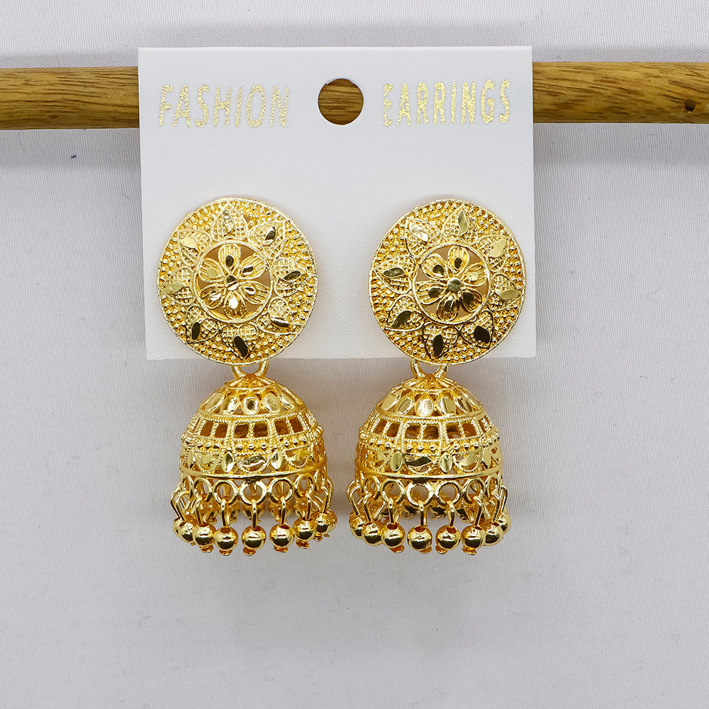 Mahavir DIY Gold Plated Traditional Jhumki Earrings