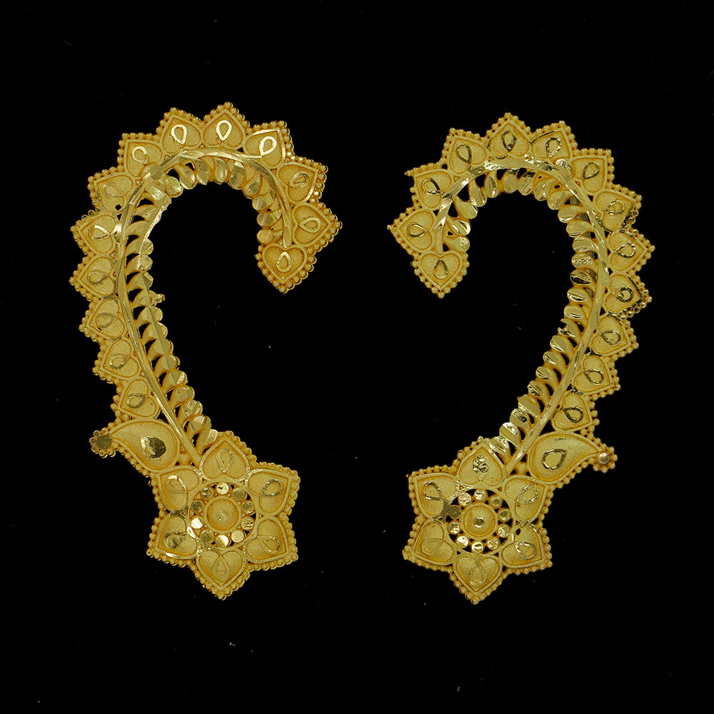 Mahavir DYE Gold Plated Premium Earcuff Earrings