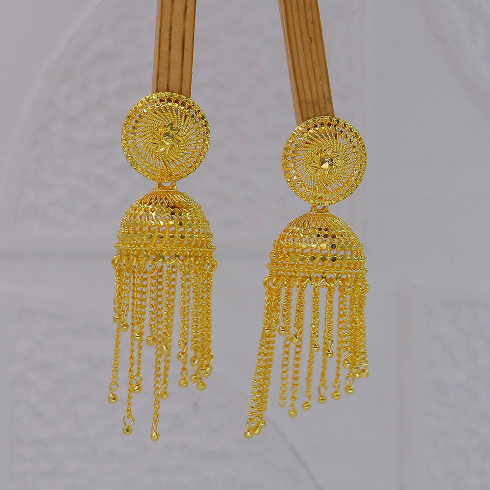 Mahavir DYE Gold Plated Premium Jhumki Earrings