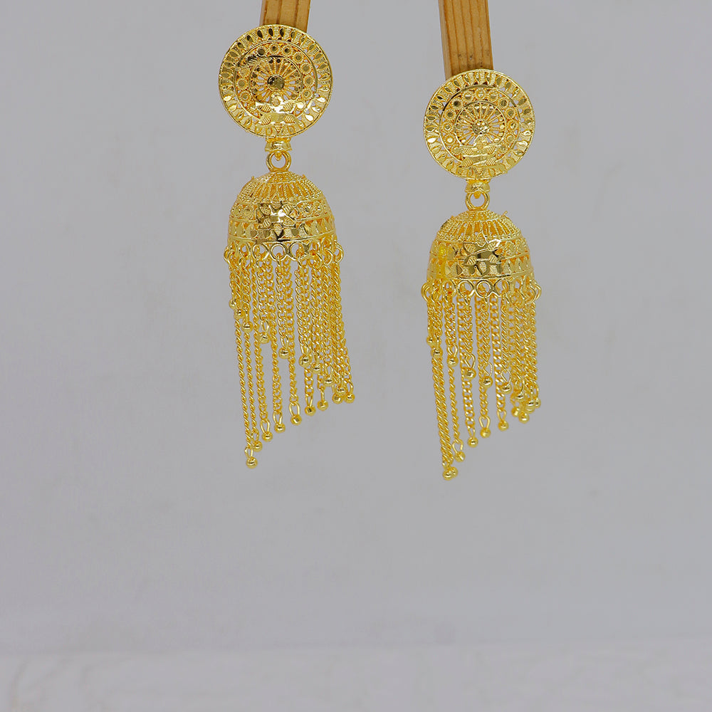 Mahavir DIY Gold Plated Traditional Jhumki Earrings (Pack of 12)