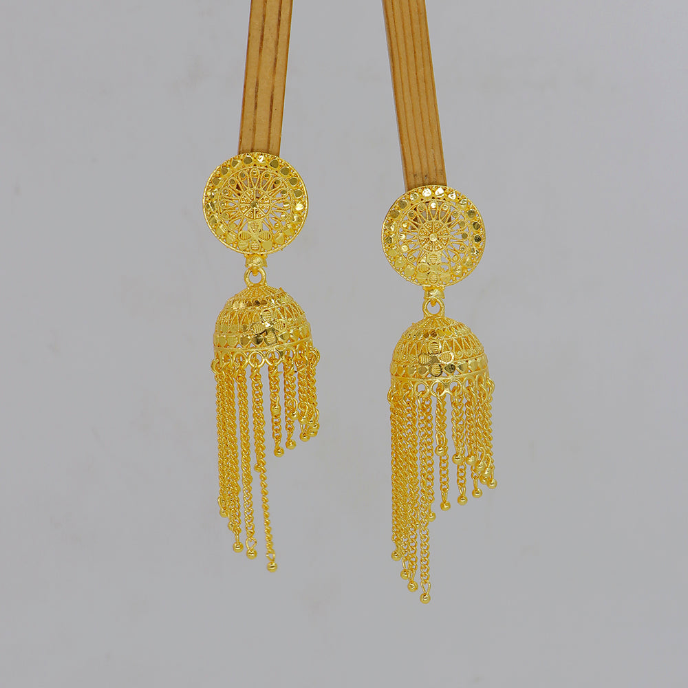 Mahavir DYE Gold Plated Premium Jhumki Earrings