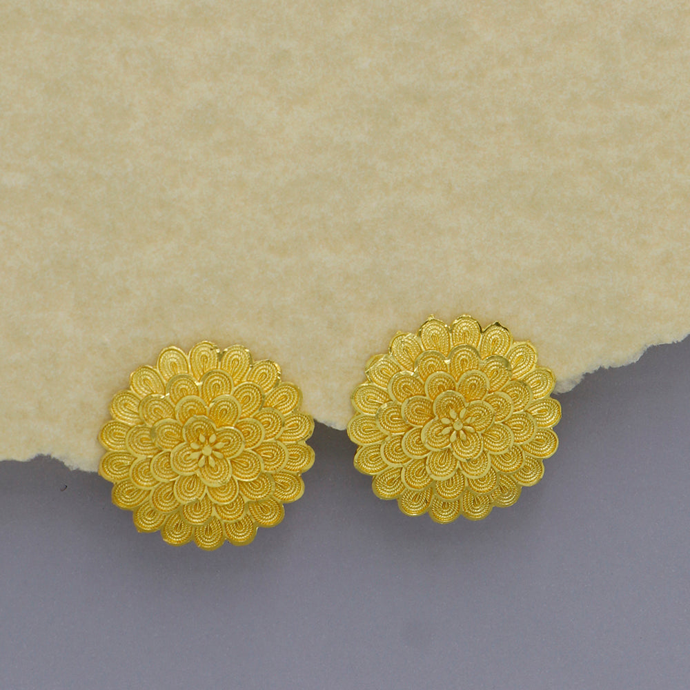 Mahavir Dye Gold Studs Earrings