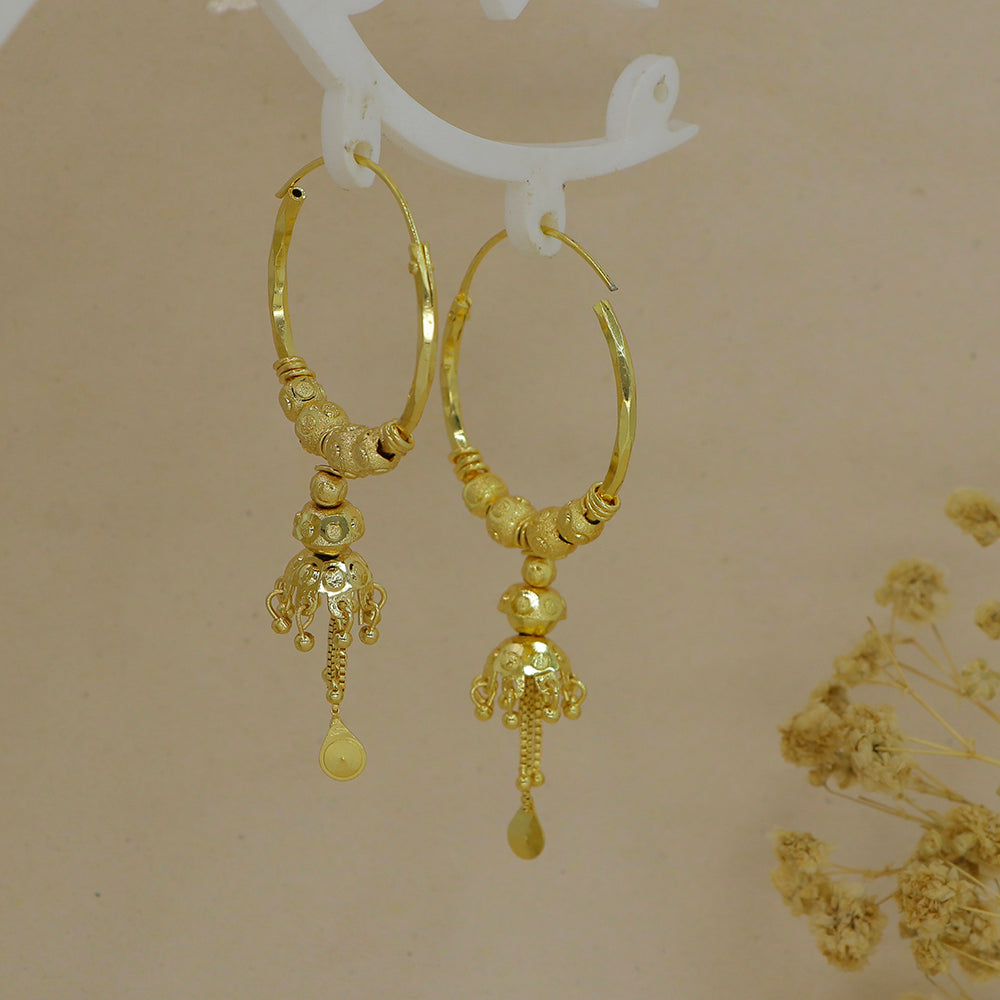 Mahavir DYE Gold Plated Premium Jhumki Earrings