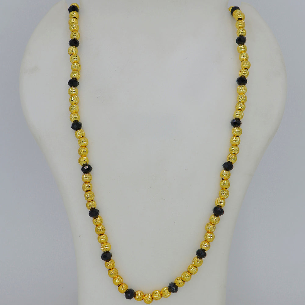 Mahavir Elegant Gold Finish Beaded Mala Necklace
