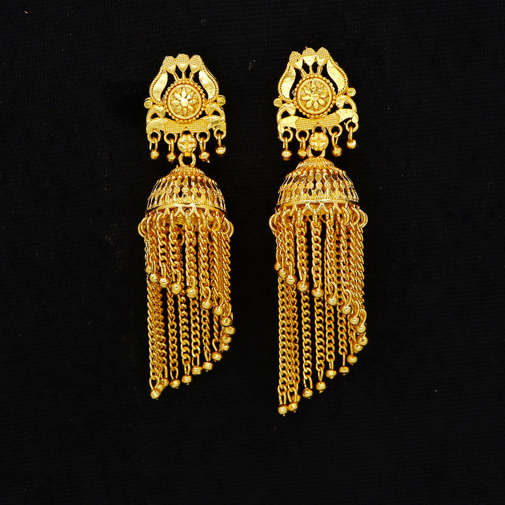Mahavir DYE Gold Plated Jhumki Earrings